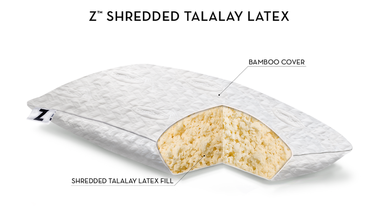 a Z Shredded Talalay Latex pillow from Malouf