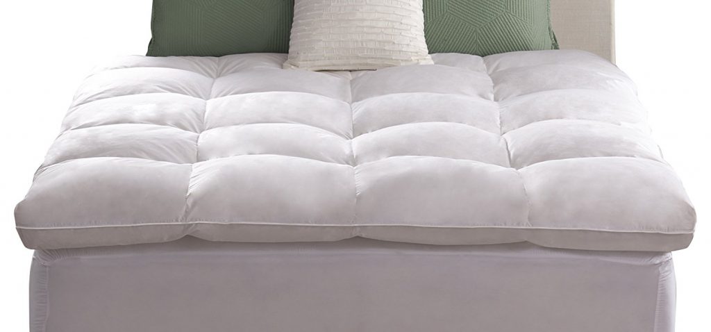 a Pacific Coast Luxe Loft featherbed on a mattress