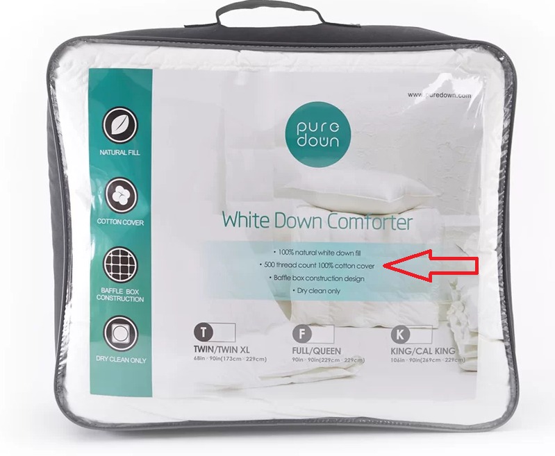 a new Pure Down comforter package