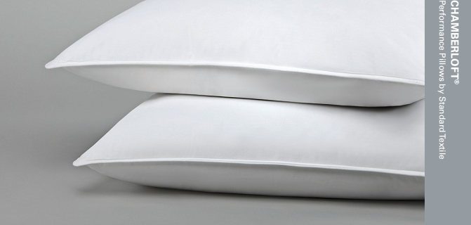 two Chamberloft pillows from Standard Textile