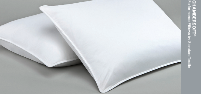 two Chambersoft pillows from Standard Textile