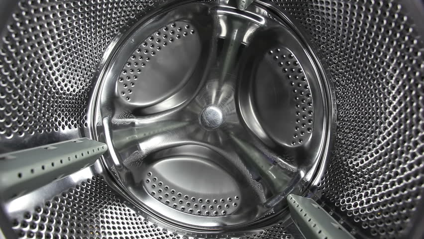 the drum inside of a modern washing machine
