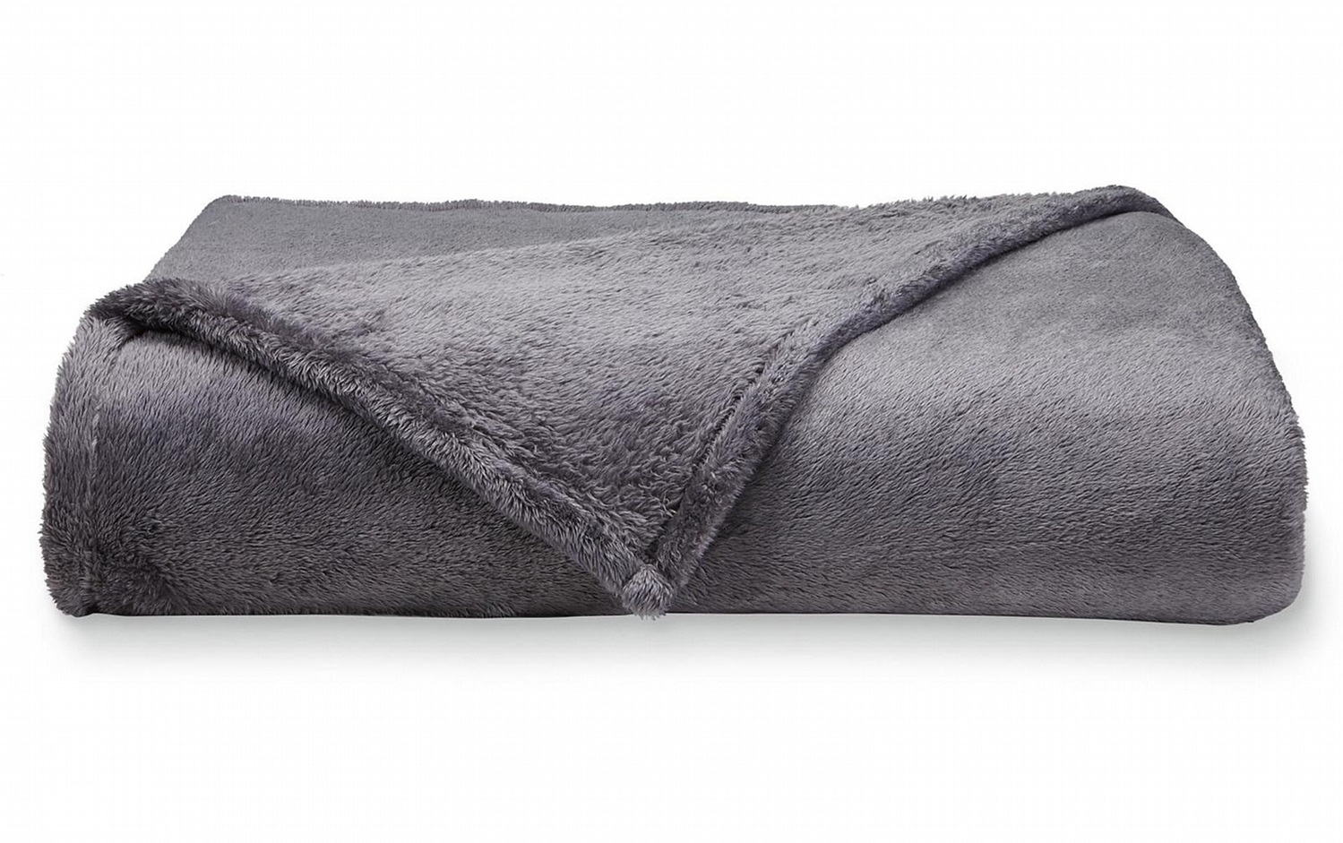 a grey fleece blanket