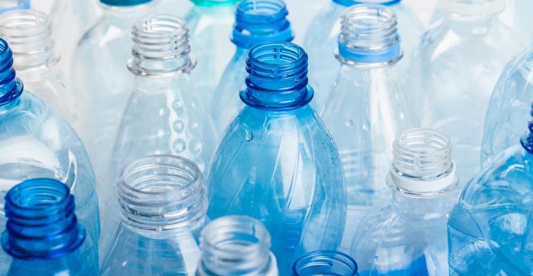 plastic bottles which are ready for recycling