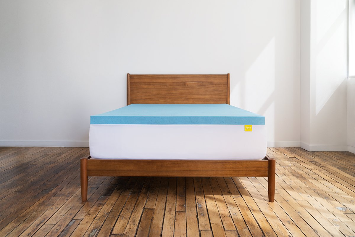 a 3" Lucid mattress topper on a mattress