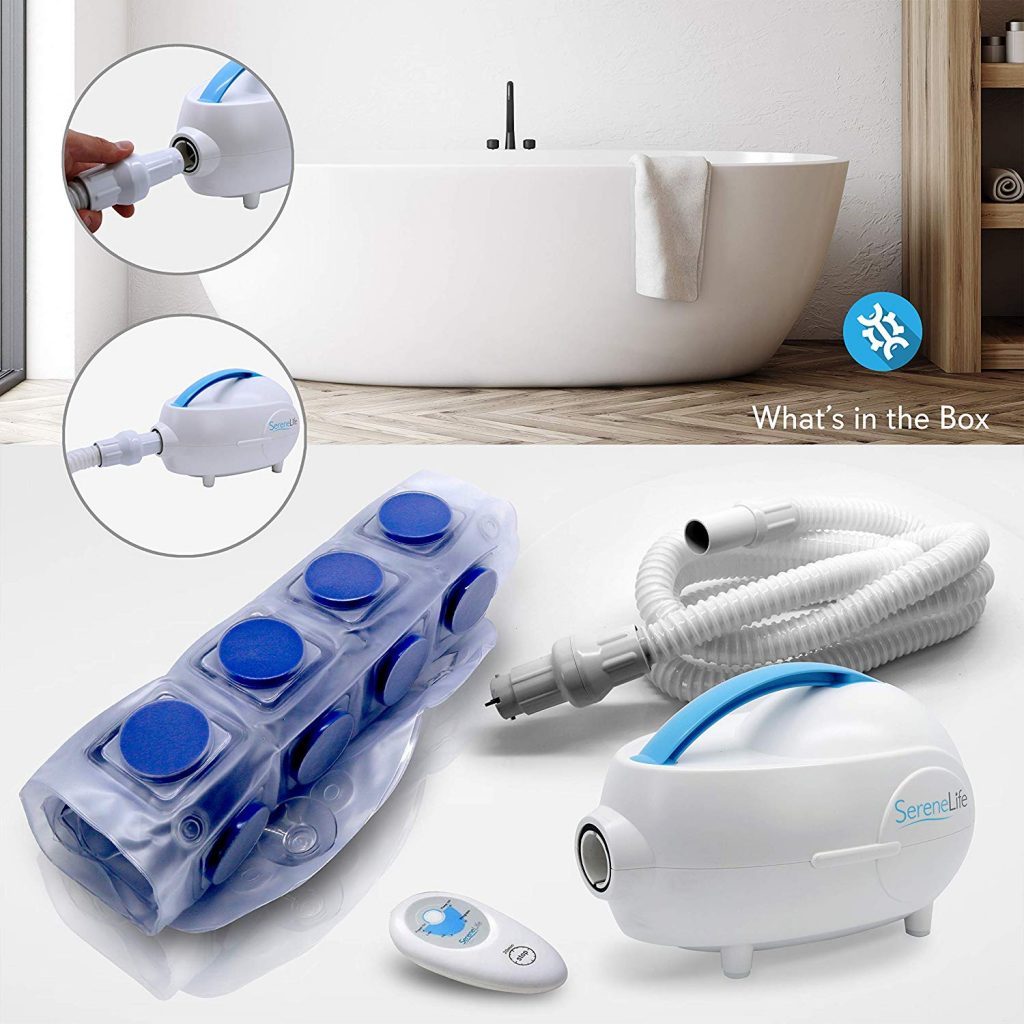 what is included with the SereneLife Bubble Bath Massager