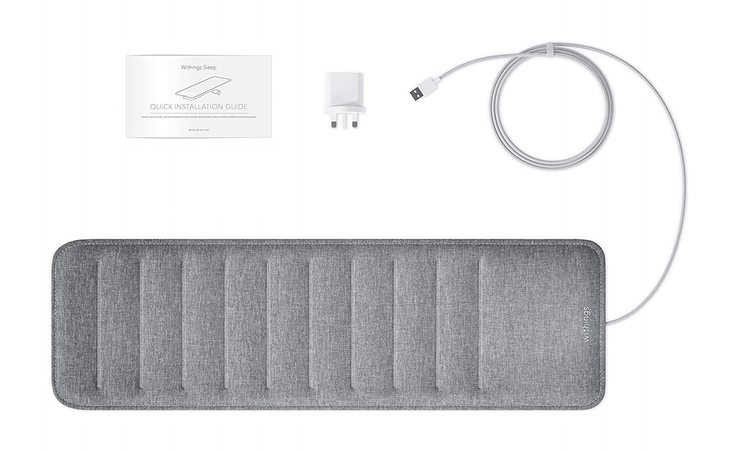 Contents of a Withings Sleep Mat package