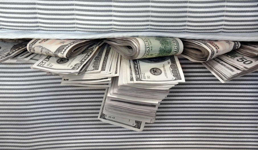 money under a mattress
