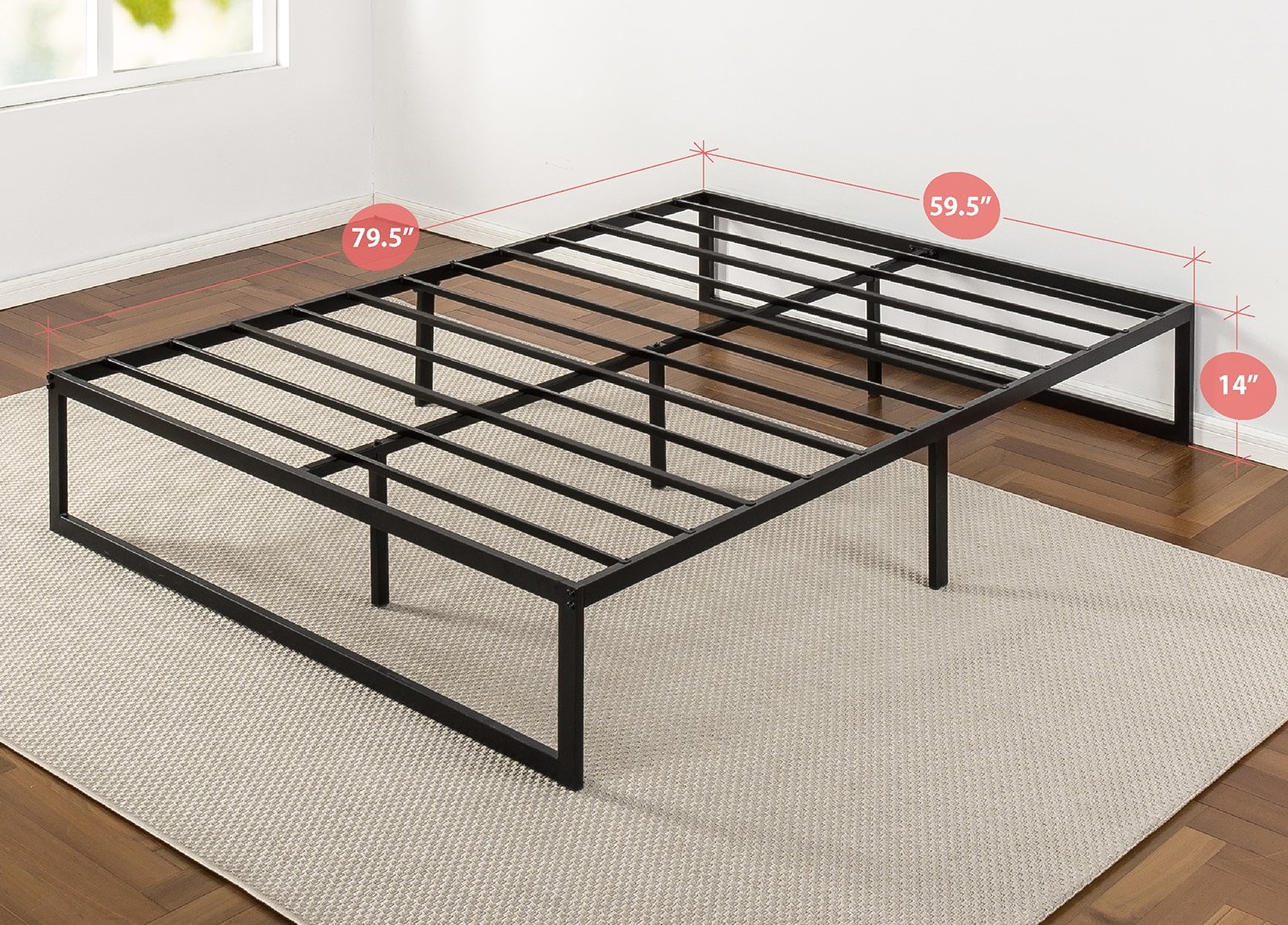 the dimensions of a platform bed