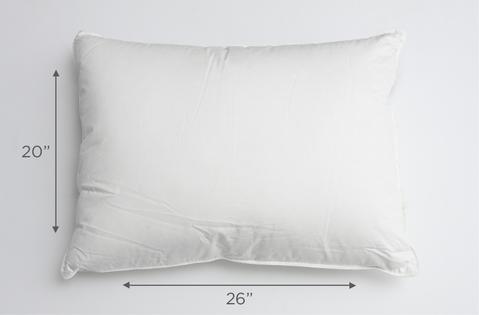 a standard pillow measuring guide