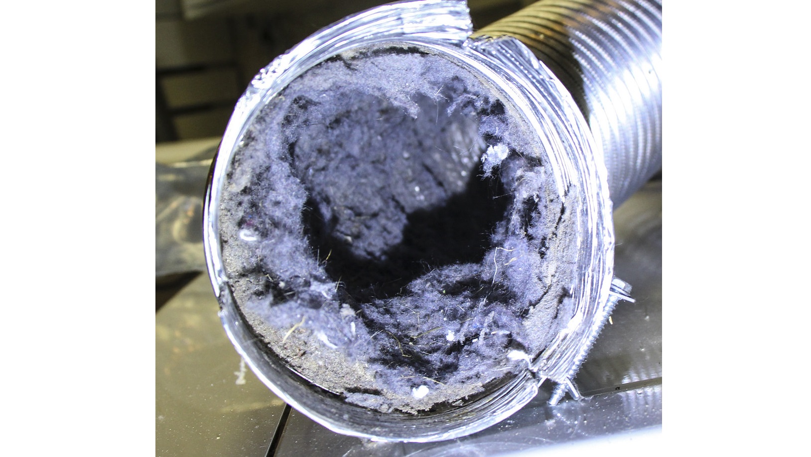 a clogged dryer duct hose