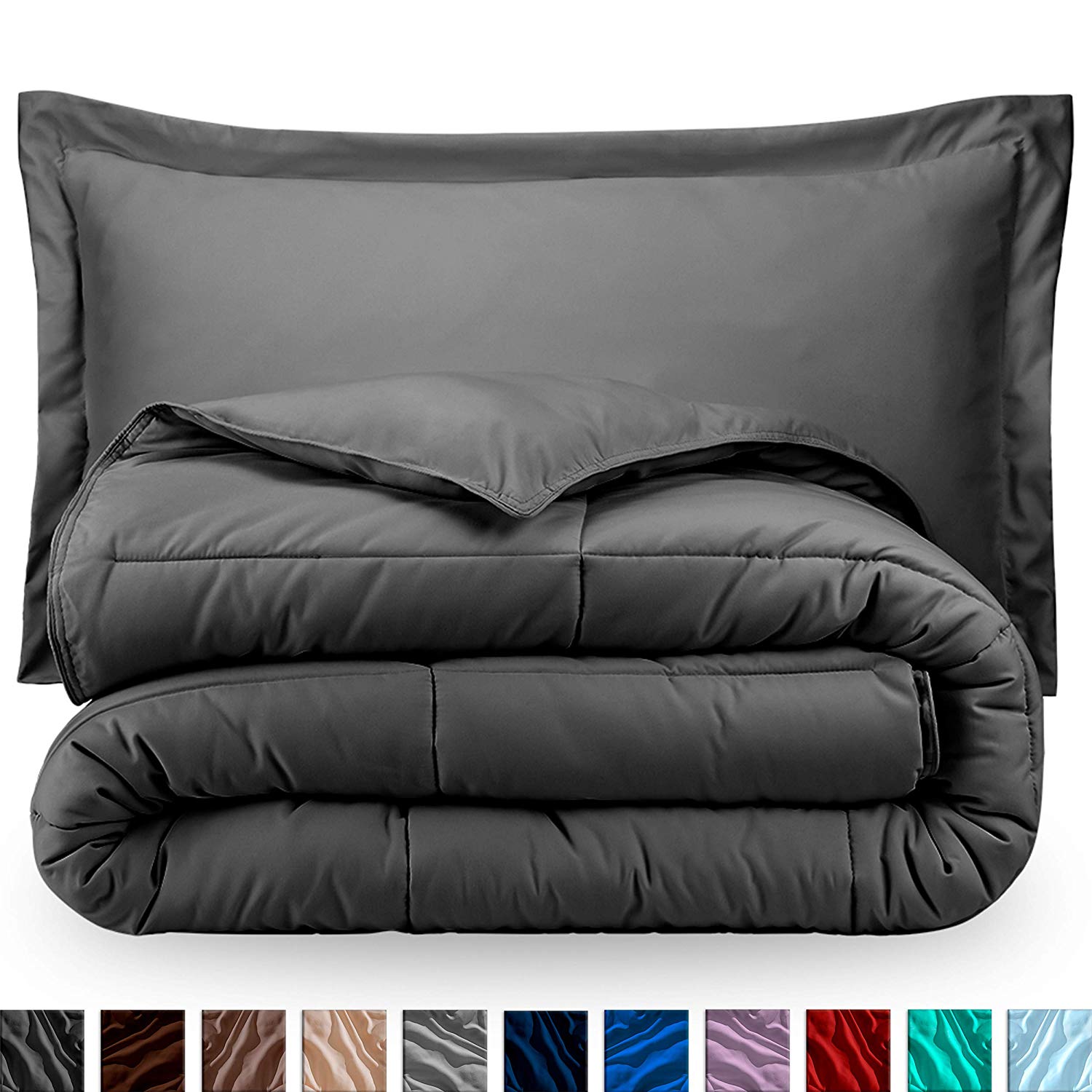 various colors available for a down alternative comforter