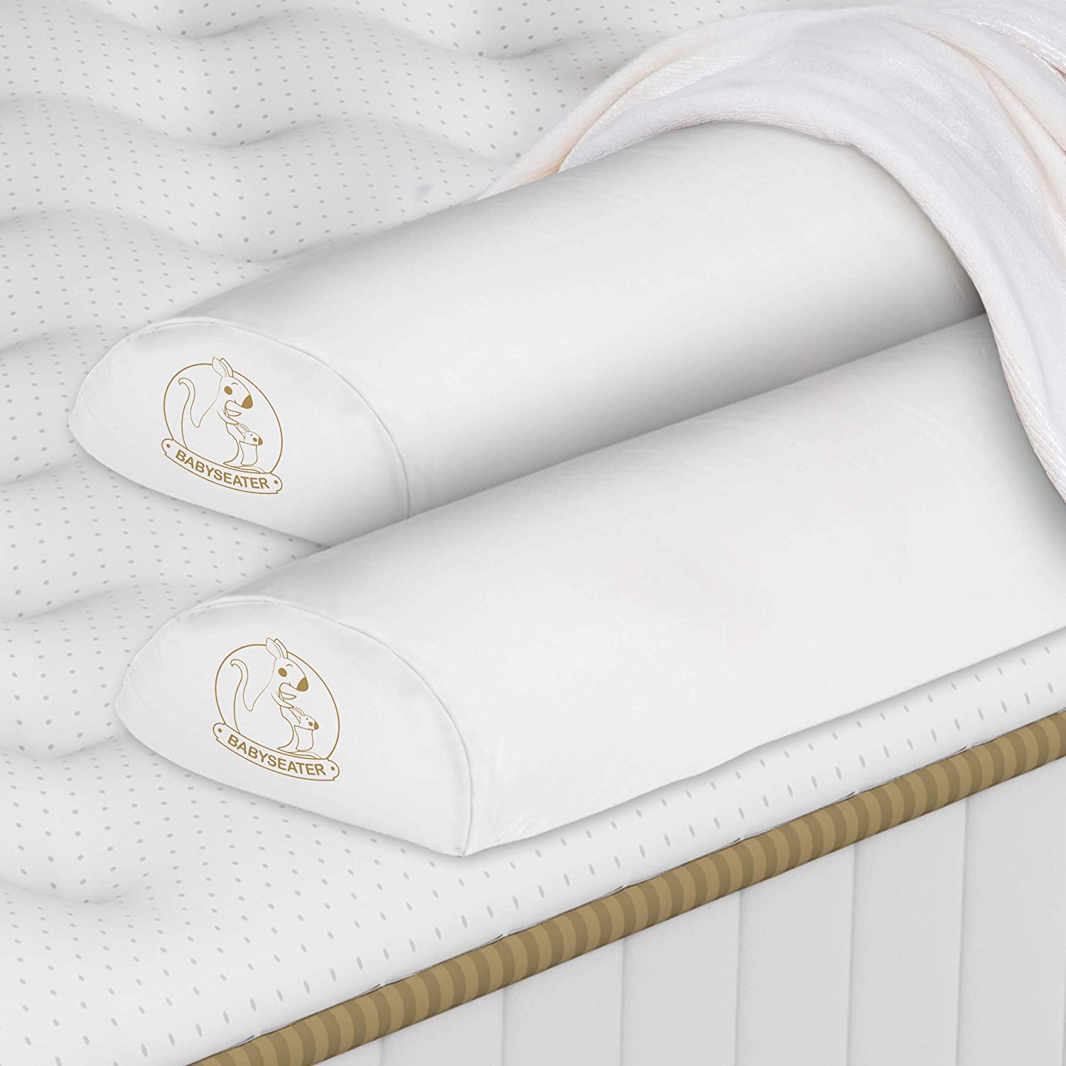 a set of bed bumpers on a mattress