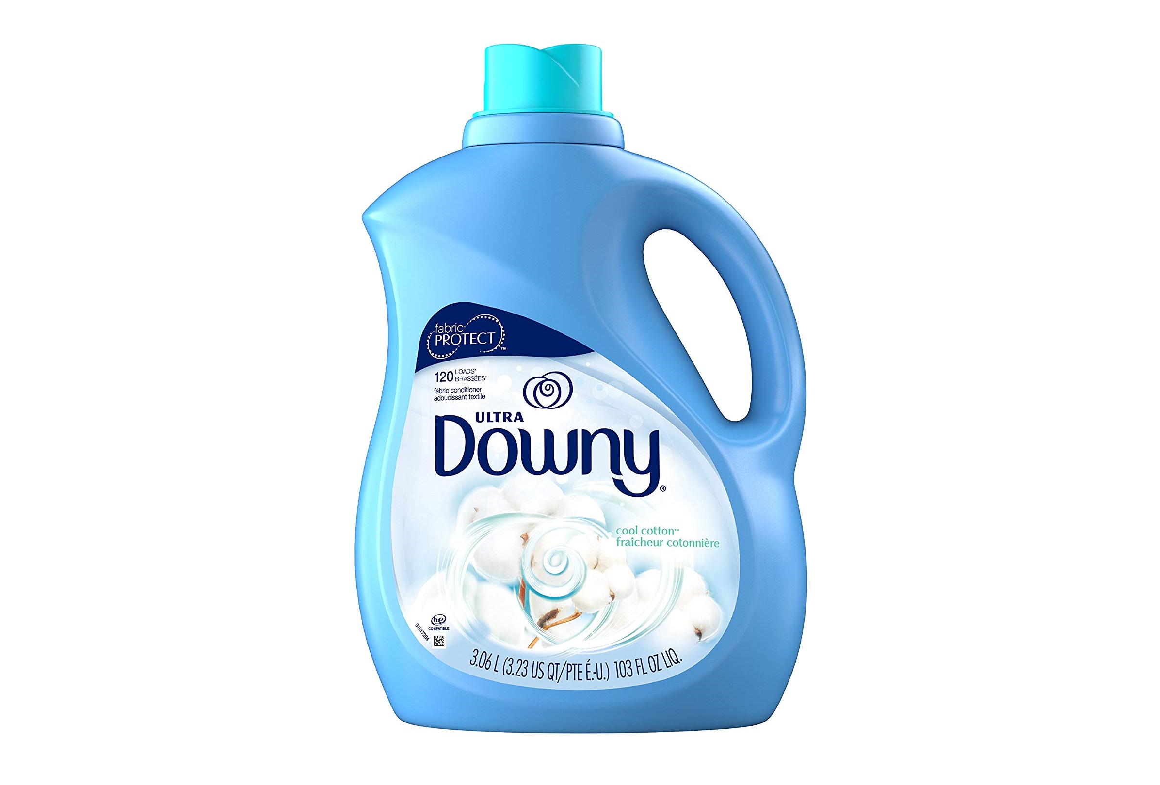 a container of Downy Ultra fabric softener
