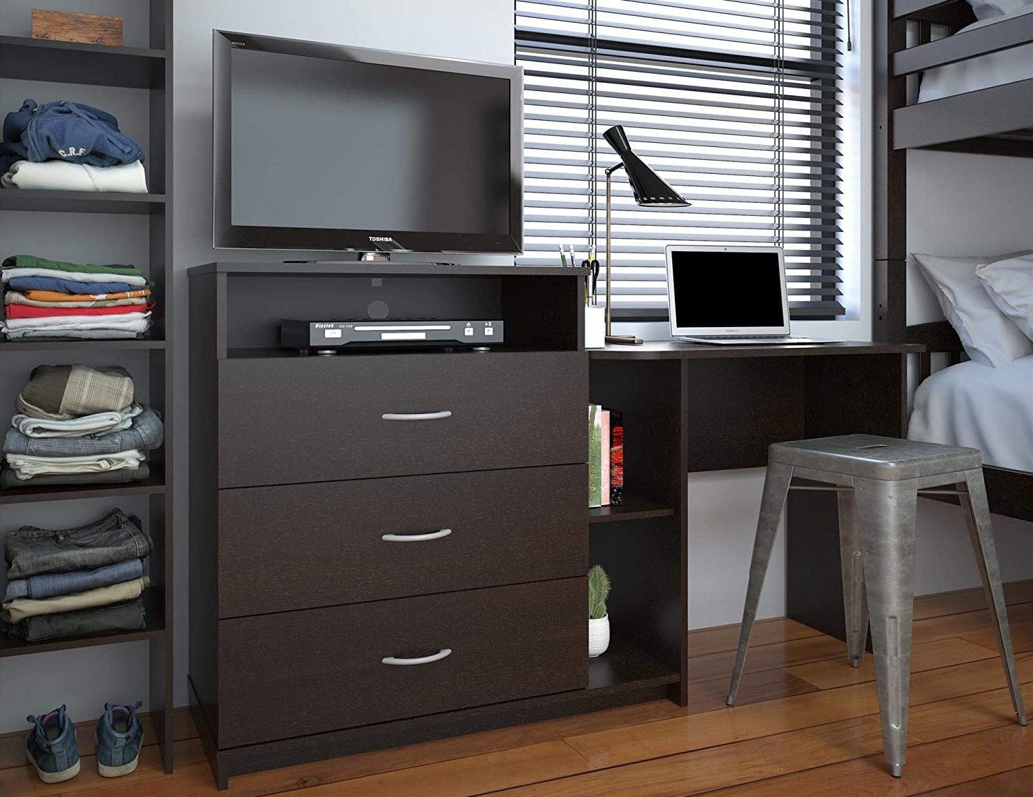a dresser desk combination for a home office