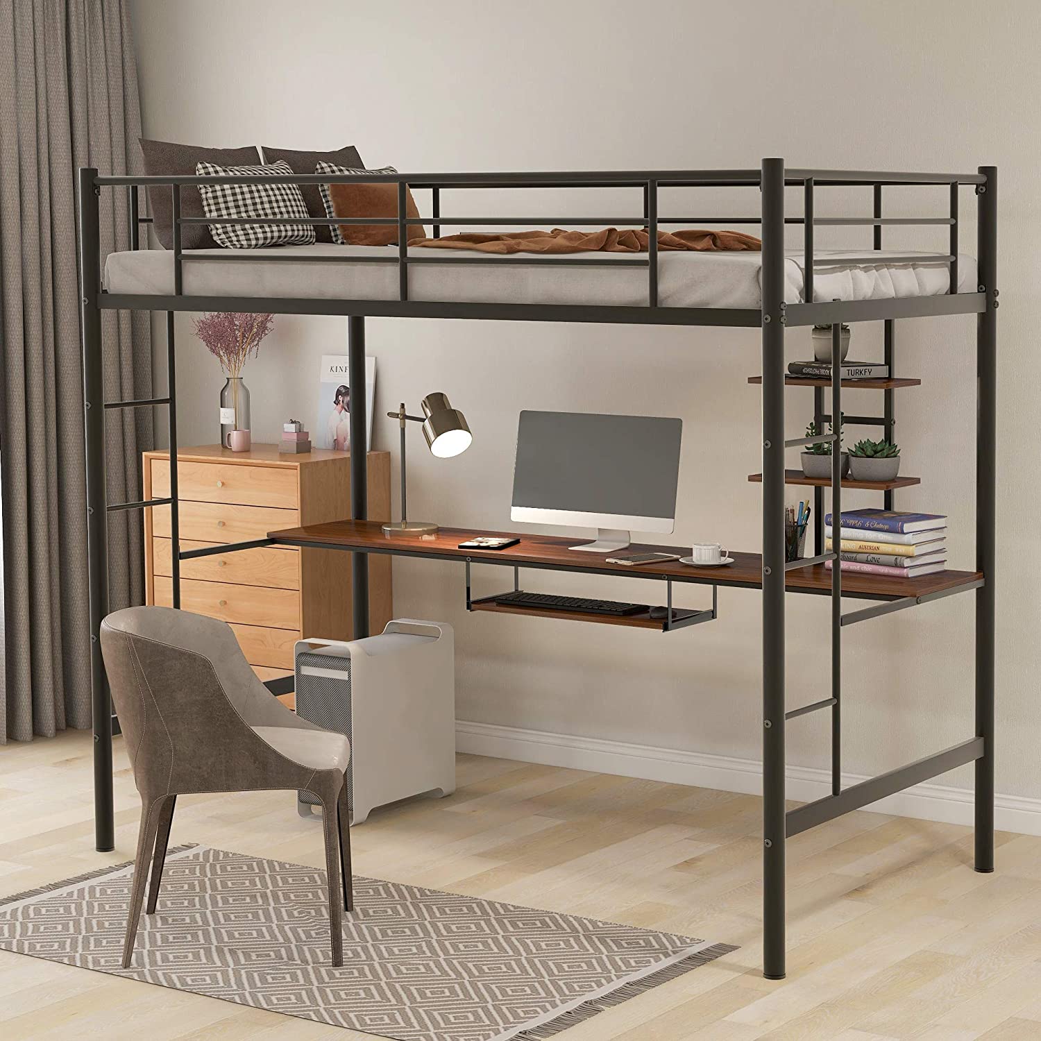 a desk loft bed for a home office