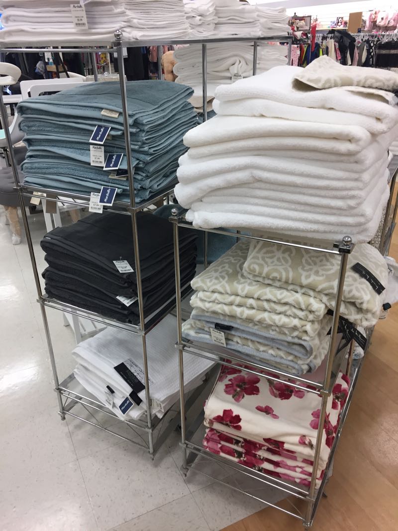 towels for sale at a Marshall's store