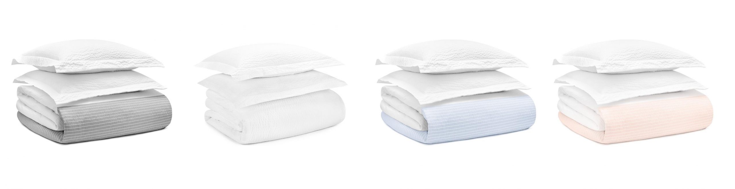 the different color options available for the Cumulus duvet cover set