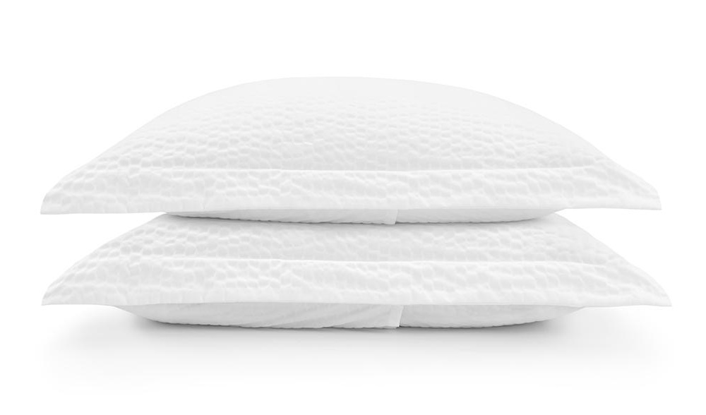 a pair of Standard Textile Cumulus pillow shams