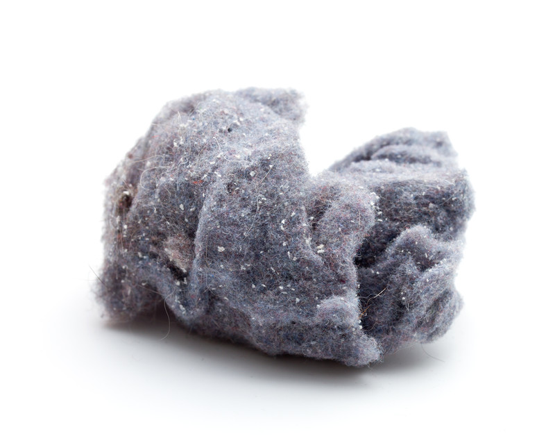 a ball of lint from a drying machine
