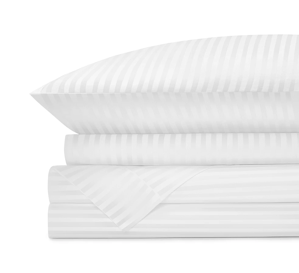 a white Comfortwill sheet set from Standard Textile