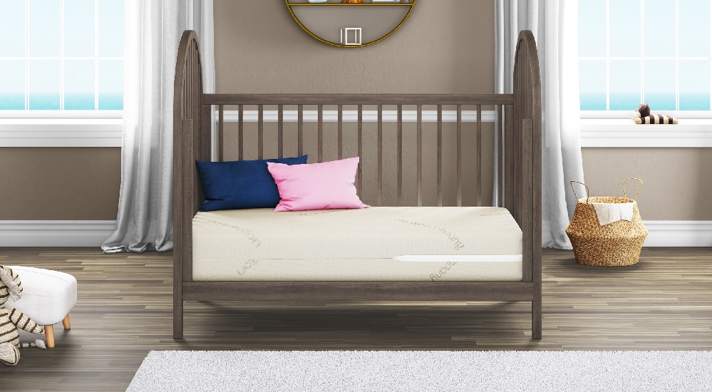 a Saatva mattress for children in a crib
