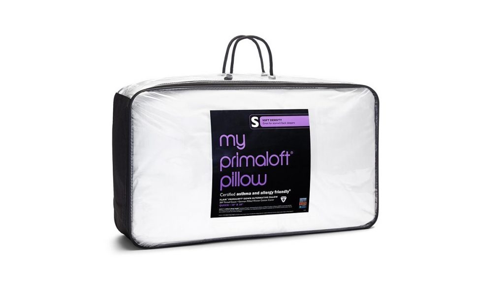 a "My Primaloft Pillow" from Bloomingdale's