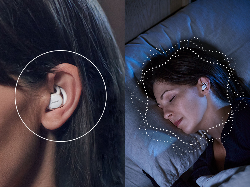 a demonstration of how Bose Sleepbuds function