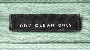 a Dry Clean Only tag on a garment