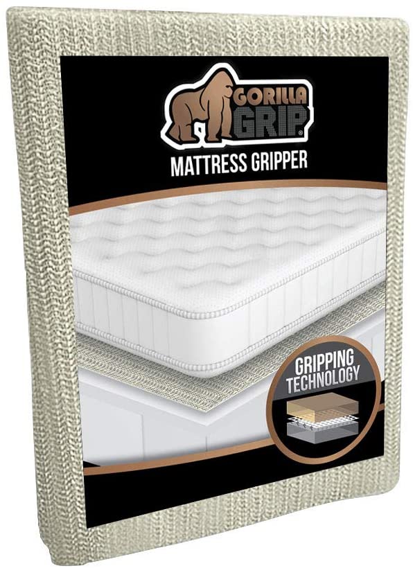 Mattress Gripper from Gorilla Grip - which is textured fabric to keep a mattress in place