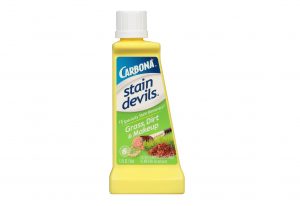 A bottle of Carbona makeup stain remover